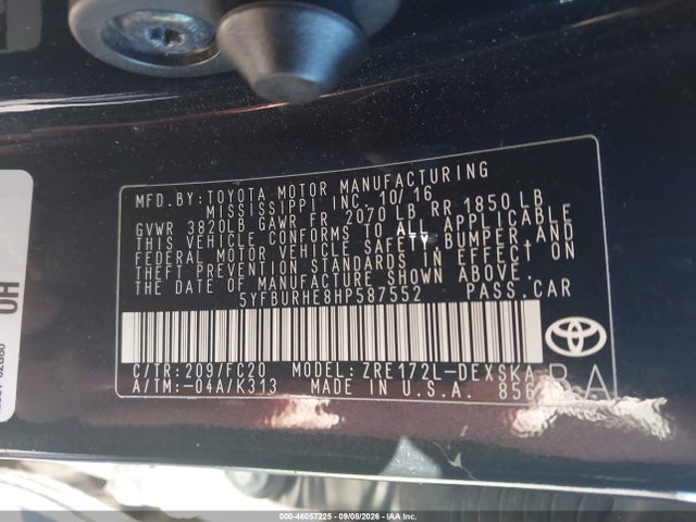 2017 TOYOTA COROLLA SE 9