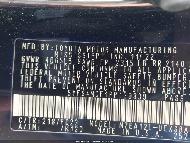 2023 TOYOTA COROLLA SE 9