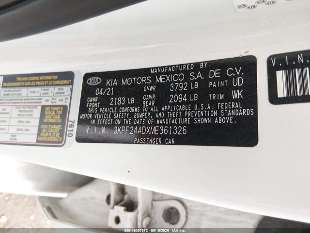 2021 KIA FORTE LXS 9