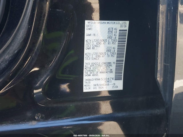 2017 NISSAN TITAN XD SV DIESEL 9