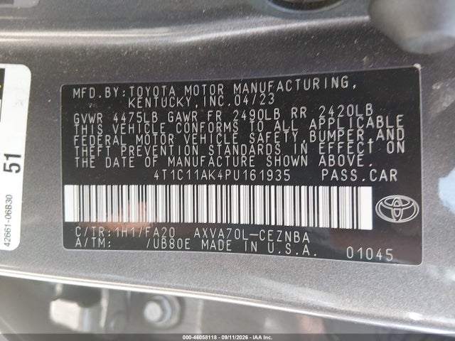 2023 TOYOTA CAMRY LE 9