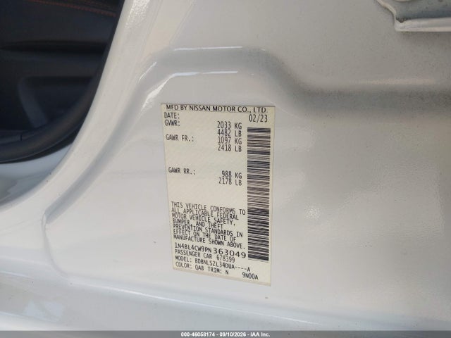 2023 NISSAN ALTIMA SR INTELLIGENT AWD 9