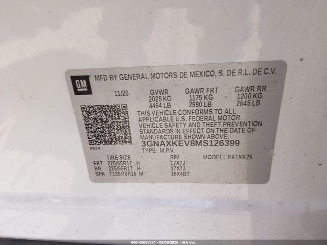 2021 CHEVROLET EQUINOX FWD LT 4