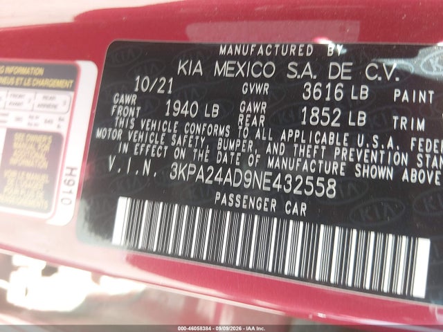 2022 KIA RIO S 9