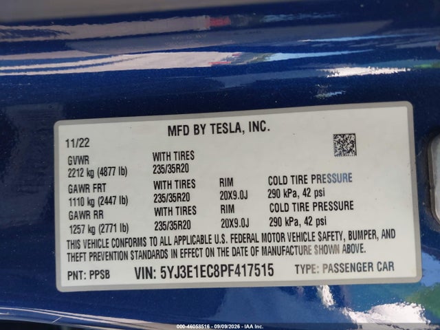 2023 TESLA MODEL 3 PERFORMANCE DUAL MOTOR ALL-WHEEL DRIVE 9
