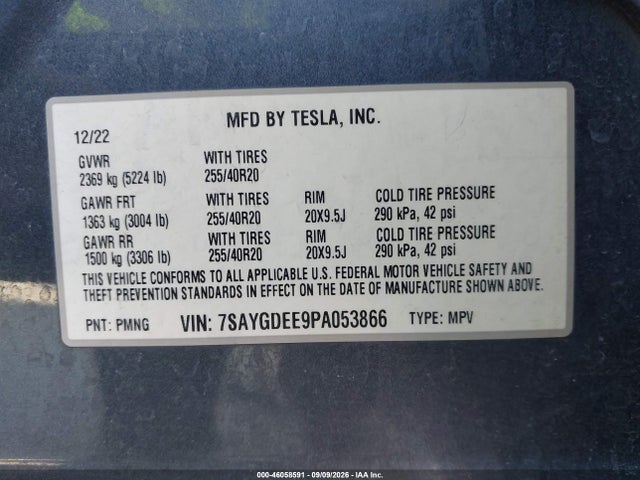 2023 TESLA MODEL Y AWD/LONG RANGE DUAL MOTOR ALL-WHEEL DRIVE 9