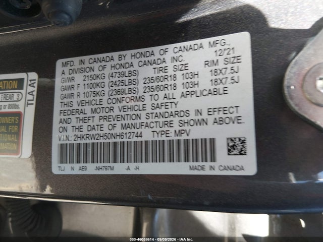 2022 HONDA CR-V AWD EX 9
