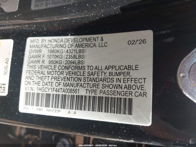 2026 HONDA ACCORD SE 9