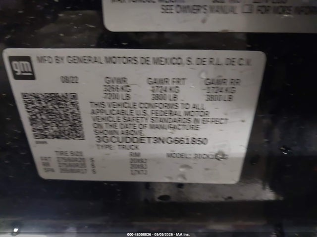 2022 CHEVROLET SILVERADO 1500 4WD STANDARD BED LT 9