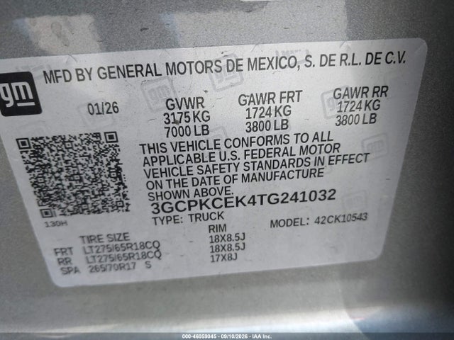 2026 CHEVROLET SILVERADO 1500 4WD SHORT BED CUSTOM TRAIL BOSS 9