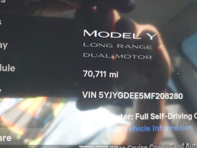 2021 TESLA MODEL Y LONG RANGE DUAL MOTOR ALL-WHEEL DRIVE 15