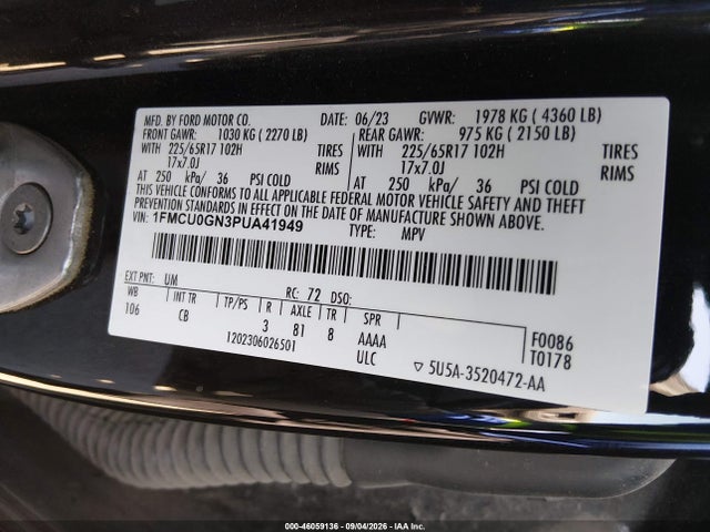 2023 FORD ESCAPE ACTIVE 9