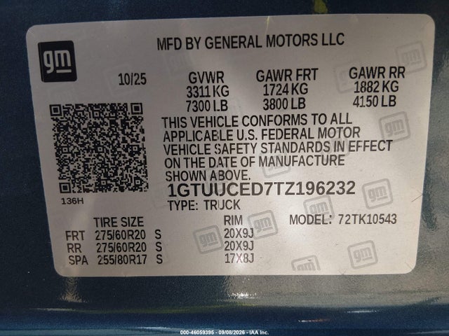 2026 GMC SIERRA 1500 , SHORT BED, ELEVATION, 4WD 9