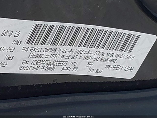 2018 DODGE GRAND CARAVAN GT 9