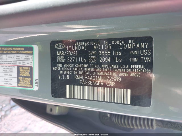 2021 HYUNDAI ELANTRA LIMITED 9