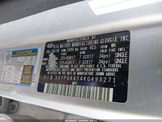 2019 KIA SORENTO 3.3L LX 9