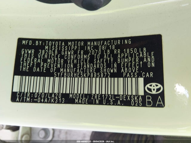 2019 TOYOTA COROLLA XSE 9