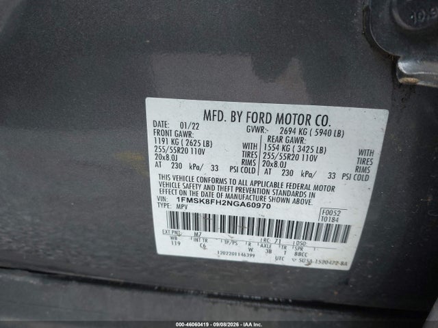 2022 FORD EXPLORER LIMITED 9
