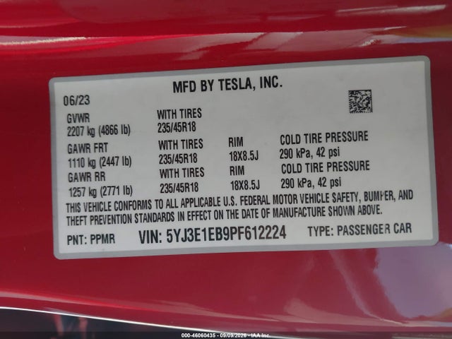 2023 TESLA MODEL 3 LONG RANGE DUAL MOTOR ALL-WHEEL DRIVE 9