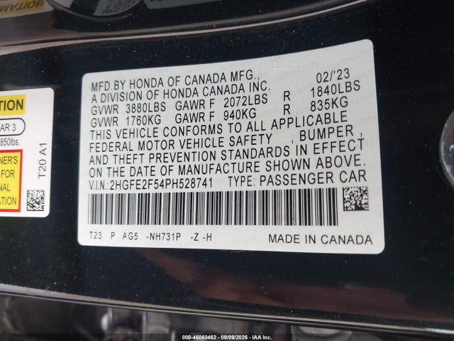 2023 HONDA CIVIC SPORT 9