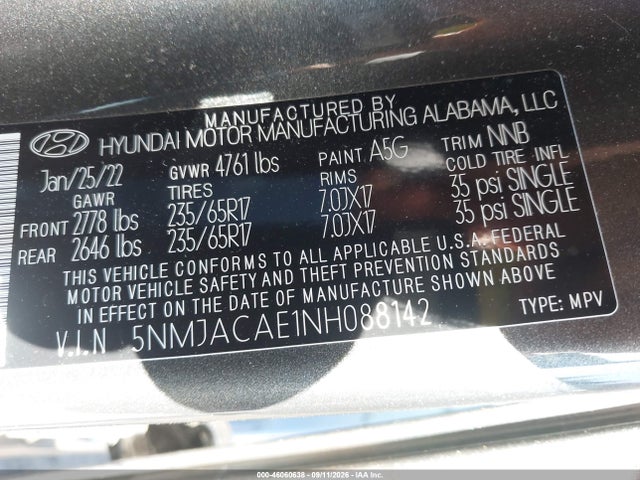 2022 HYUNDAI TUCSON SE 9