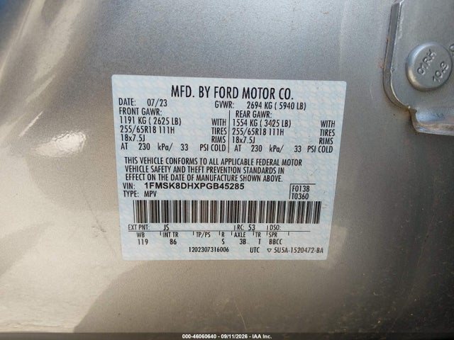 2023 FORD EXPLORER XLT 9