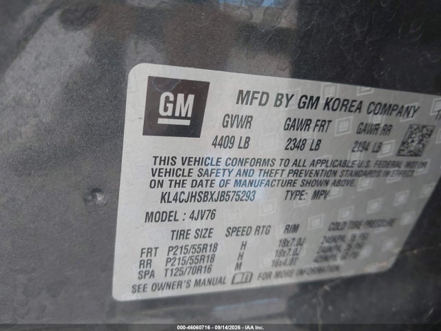 2018 BUICK ENCORE PREMIUM 9