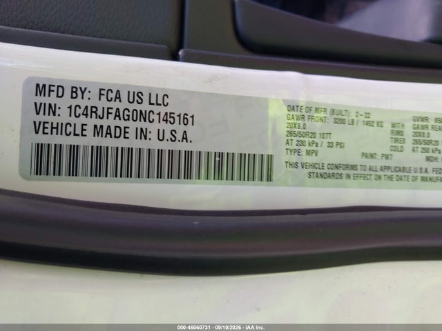 2022 JEEP GRAND CHEROKEE WK LAREDO X 4X4 9