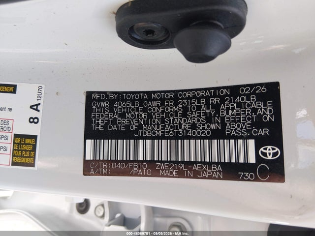 2026 TOYOTA COROLLA HYBRID HYBRID LE 9