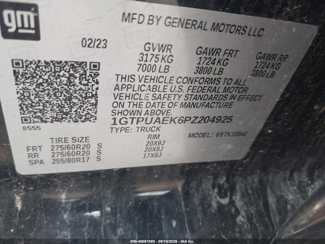 2023 GMC SIERRA 1500 4WD SHORT BOX PRO 9