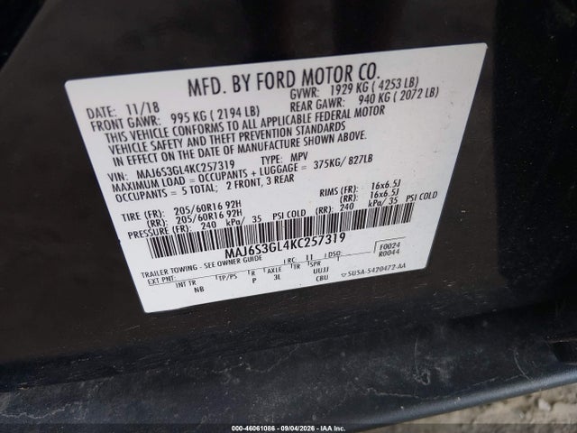 2019 FORD ECOSPORT SE 9