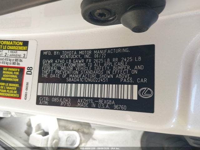 2022 LEXUS ES 300H 9