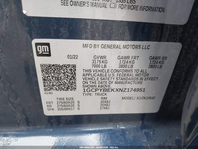 2022 CHEVROLET SILVERADO 1500 LTD 4WD SHORT BED CUSTOM 9