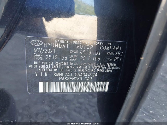 2022 HYUNDAI SONATA HYBRID BLUE 9