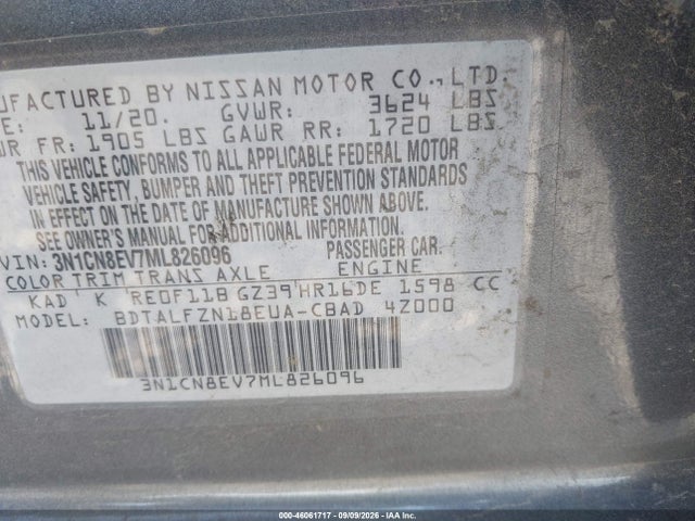 2021 NISSAN VERSA SV XTRONIC CVT 9