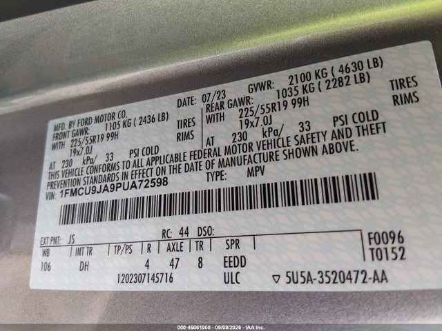 2023 FORD ESCAPE PLATINUM 9