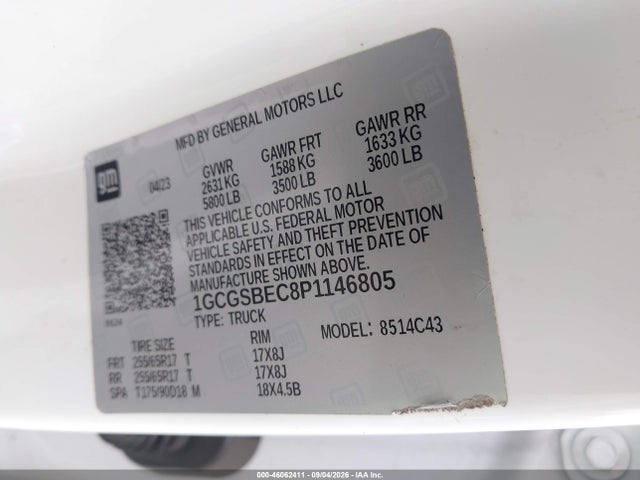 2023 CHEVROLET COLORADO 2WD SHORT BOX WT 9