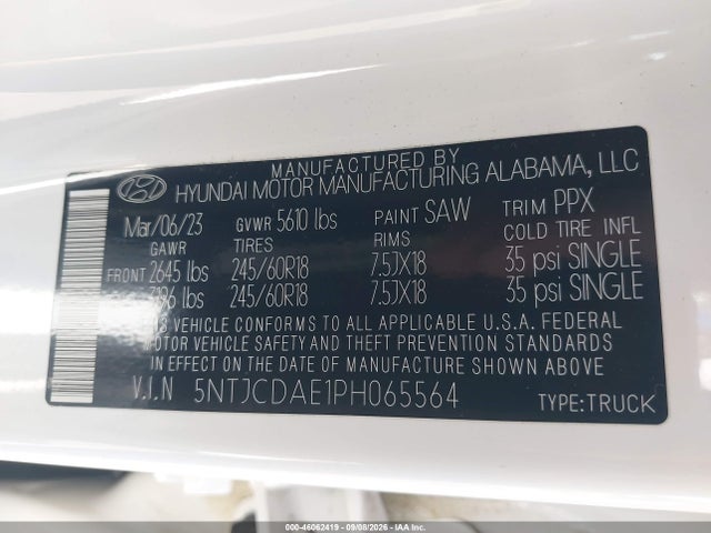 2023 HYUNDAI SANTA CRUZ SEL 9