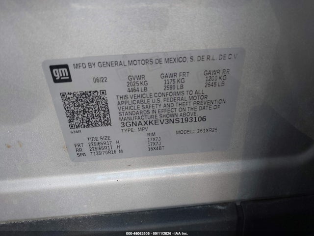 2022 CHEVROLET EQUINOX FWD LT 9