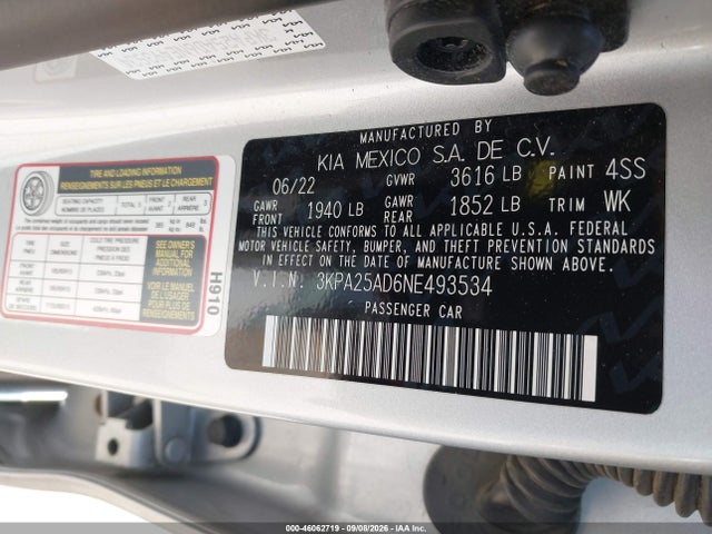2022 KIA RIO 5-DOOR S 9
