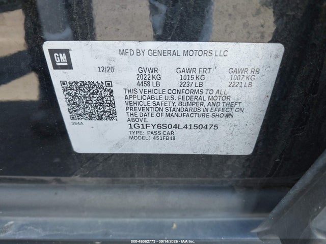 2020 CHEVROLET BOLT EV FWD LT 9