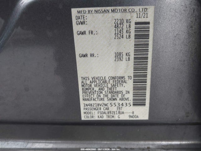 2022 NISSAN LEAF S PLUS 62 KWH 9