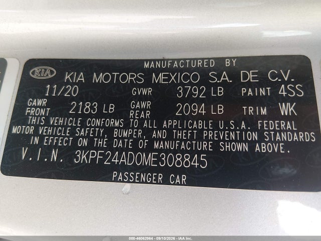2021 KIA FORTE LXS 9