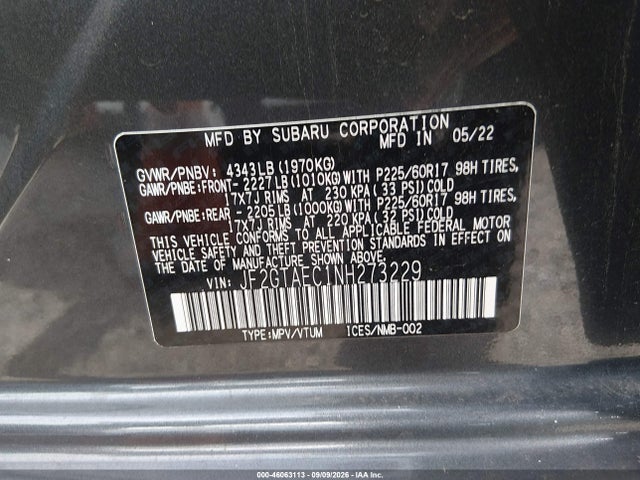 2022 SUBARU CROSSTREK PREMIUM 9