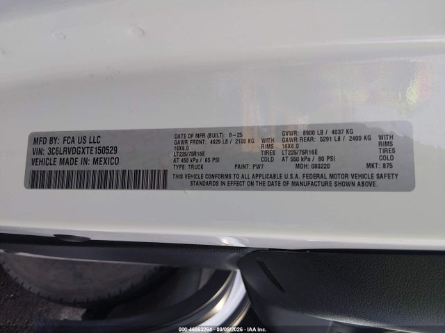 2026 RAM PROMASTER 2500 SLT HIGH ROOF 159 WB 9