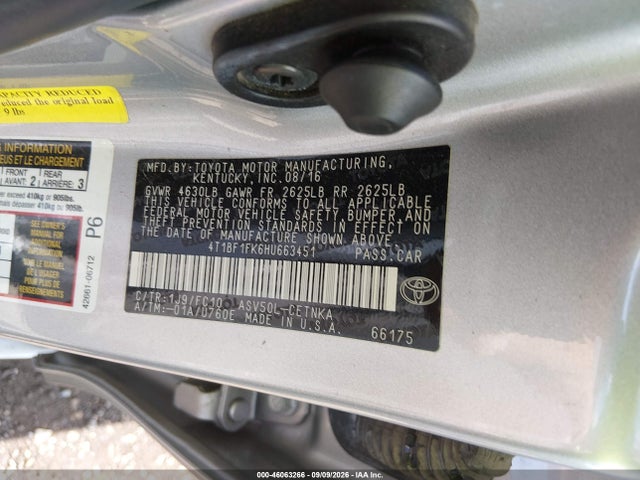 2017 TOYOTA CAMRY LE 9