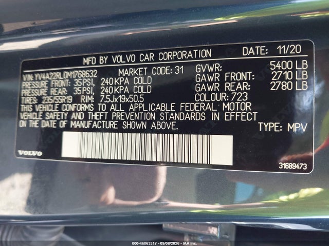 2021 VOLVO XC60 T6 INSCRIPTION 9