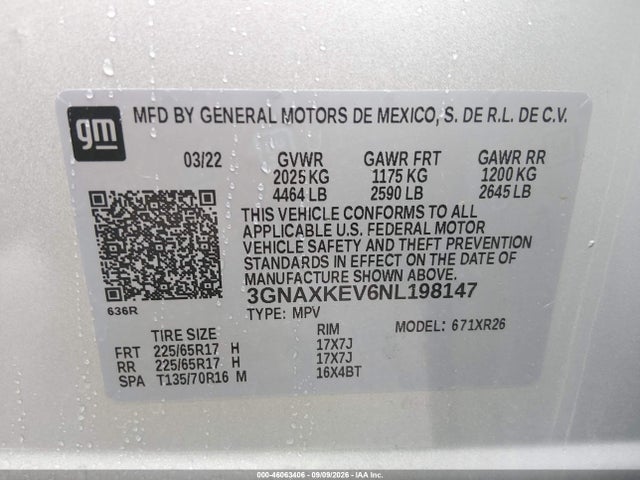 2022 CHEVROLET EQUINOX FWD LT 9