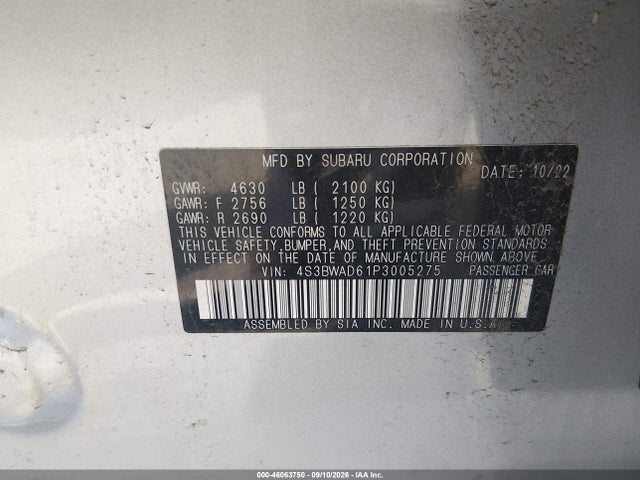 2023 SUBARU LEGACY PREMIUM 9
