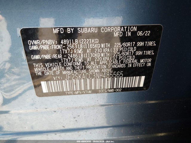2022 SUBARU FORESTER 9